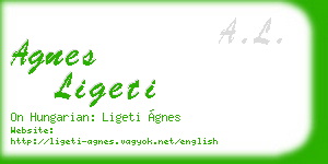 agnes ligeti business card